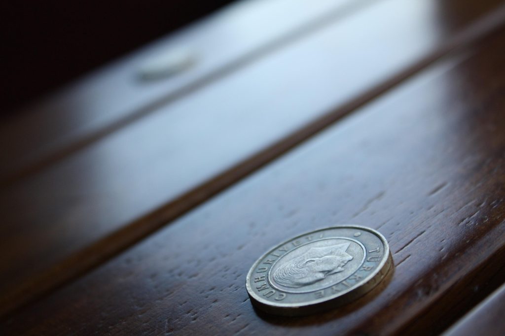 turkish lira, coin, table, inflation, money, closeup